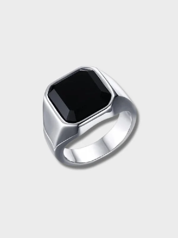Versatile Layering Jewelry For Effortless Chic Frozen Black Ring - Madrid
