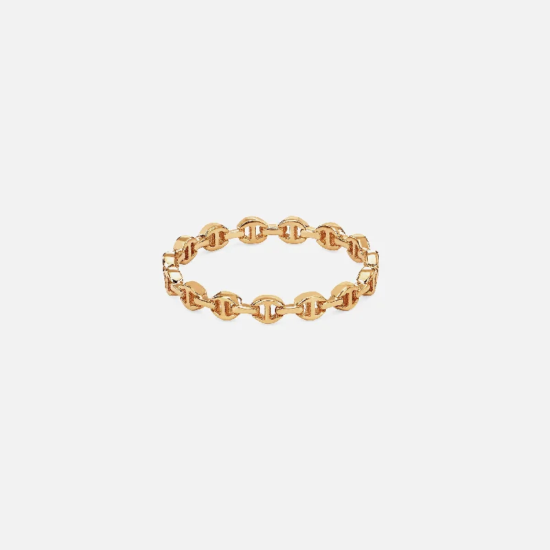 Buy More, Save More On Stunning Jewelry Pieces Hoorsenbuhs Micro Dame I Tri-Link Ring - Yellow Gold