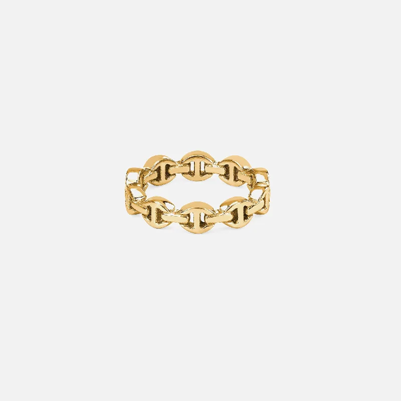 Unbeatable Offers On Luxury And Everyday Jewelry Hoorsenbuhs Micro Dame III Tri-Link Ring - Yellow Gold Unbeatable Offers On Luxury And Everyday Jewelry Hoorsenbuhs Micro Dame III Tri-Link Ring - Yellow Gold