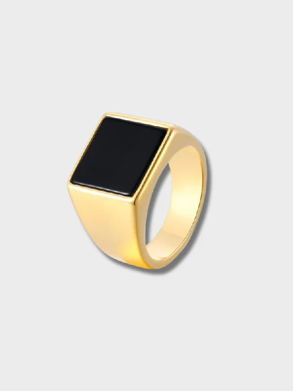 Bohemian-Inspired Jewelry For Free-Spirited Fashion Square Plated Ring - Lyon
