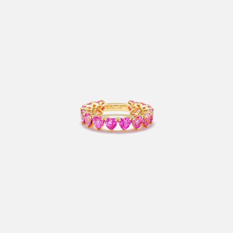 Big Savings On Your Favorite Jewelry Pieces Yvonne Leon L Amour Mini Alliance Ring in 9K Yellow Gold - Yellow Gold / Pink