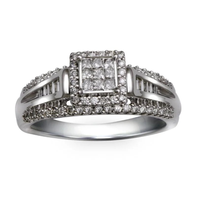 Upgrade Your Jewelry Collection For Less 1/2 CTW Diamond Engagement Ring in 10KT White Gold Upgrade Your Jewelry Collection For Less 1/2 CTW Diamond Engagement Ring in 10KT White Gold