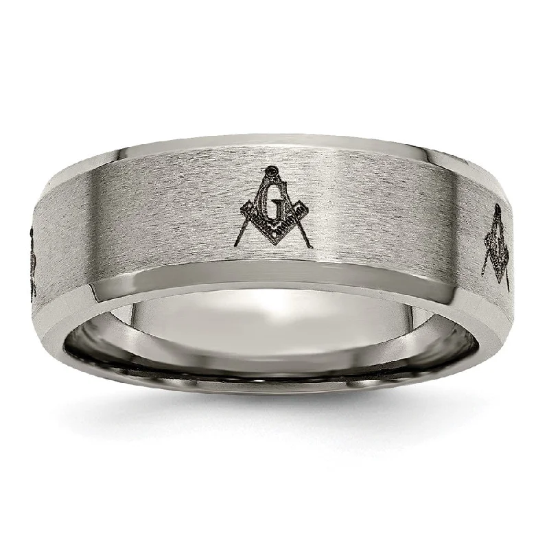 Best Jewelry Deals – Shop Premium Pieces At Great Prices 8mm Titanium Laser Etched Masonic Beveled Standard Fit Band Best Jewelry Deals – Shop Premium Pieces At Great Prices 8mm Titanium Laser Etched Masonic Beveled Standard Fit Band