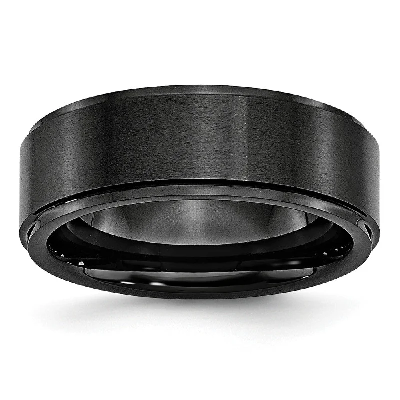 Sparkle For Less – Shop Our Limited-Time Jewelry Deals Black Ceramic, 8mm Ridged Edge Comfort Fit Band Sparkle For Less – Shop Our Limited-Time Jewelry Deals Black Ceramic, 8mm Ridged Edge Comfort Fit Band