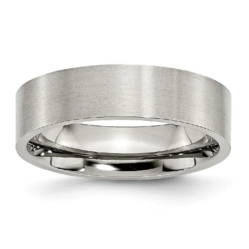 Affordable Luxury Jewelry – Style At A Great Price Brushed Stainless Steel, 6mm Unisex Flat Comfort Fit Band Affordable Luxury Jewelry – Style At A Great Price Brushed Stainless Steel, 6mm Unisex Flat Comfort Fit Band