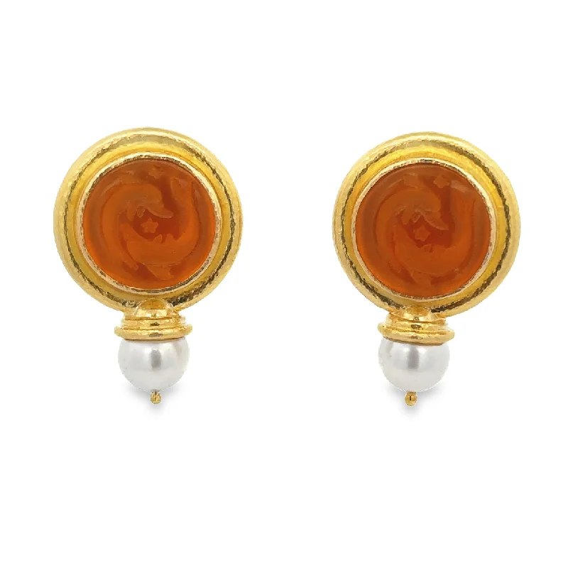 Huge Savings On Timeless Jewelry Collections Estate Elizabeth Locke Venetian Glass Carved Intaglio and Pearl Earrings Huge Savings On Timeless Jewelry Collections Estate Elizabeth Locke Venetian Glass Carved Intaglio and Pearl Earrings