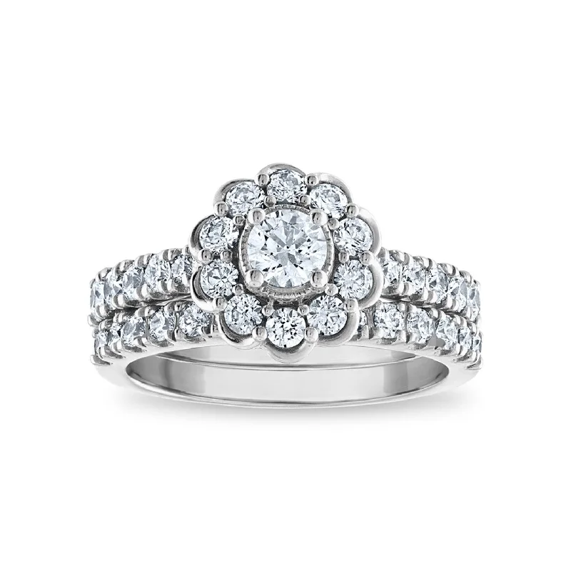 Once-A-Year Jewelry Deals – Shop Before They’Re Gone LoveSong 88 EcoLove 1 1/2 CTW Lab Grown Diamond Halo Bridal Set Ring in 14KT White Gold Once-A-Year Jewelry Deals – Shop Before They’Re Gone LoveSong 88 EcoLove 1 1/2 CTW Lab Grown Diamond Halo Bridal Set Ring in 14KT White Gold