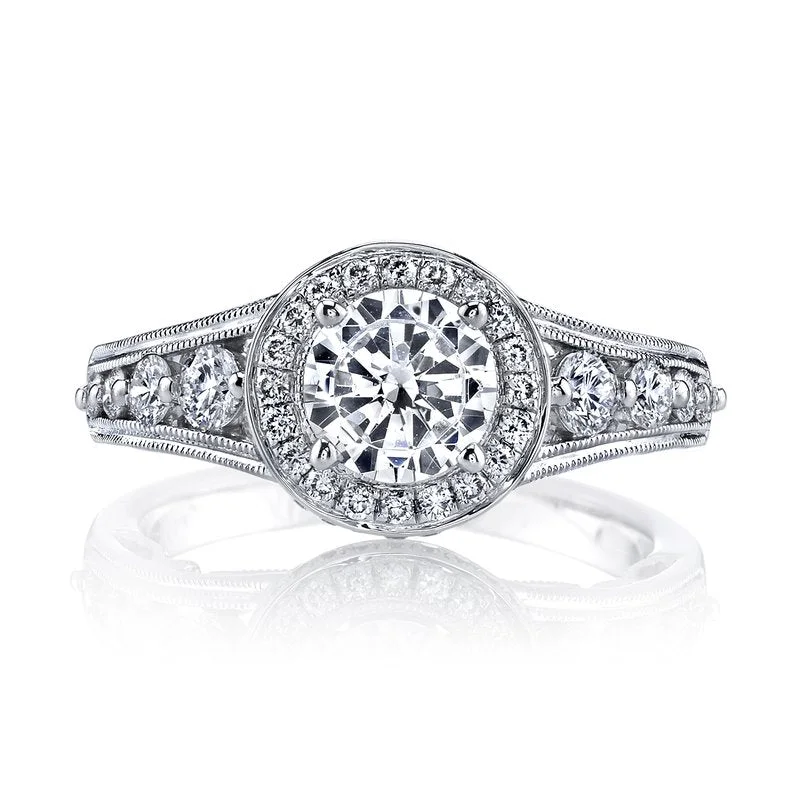 Make Every Moment Shine – Jewelry Discounts Available Mars Bridal Vintage Round Peek-A-Boo Halo w/ Scrollwork & Milgrain Detailing Diamond Engagement Ring 25856 Make Every Moment Shine – Jewelry Discounts Available Mars Bridal Vintage Round Peek-A-Boo Halo w/ Scrollwork & Milgrain Detailing Diamond Engagement Ring 25856