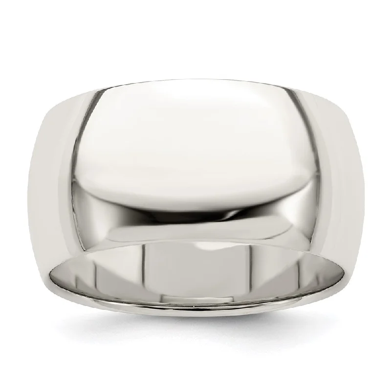 Must-Have Jewelry At Unbelievable Discounts Men's 10mm Sterling Silver Half Round Standard Fit Band Must-Have Jewelry At Unbelievable Discounts Men's 10mm Sterling Silver Half Round Standard Fit Band