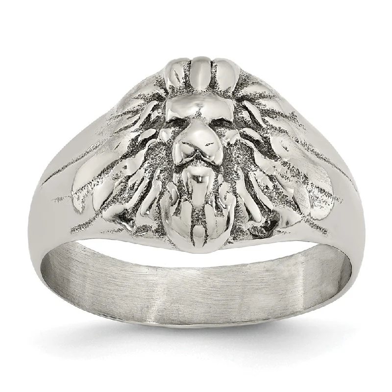 Buy More, Save More On Stunning Jewelry Pieces Men's 13mm Stainless Steel Antiqued Lion Head Tapered Ring Buy More, Save More On Stunning Jewelry Pieces Men's 13mm Stainless Steel Antiqued Lion Head Tapered Ring