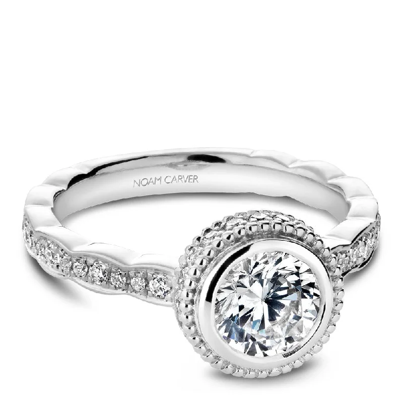Timeless Elegance, Temporary Discounts – Act Fast Noam Carver Bezel Halo Diamond Engagement Ring R018-01A Timeless Elegance, Temporary Discounts – Act Fast Noam Carver Bezel Halo Diamond Engagement Ring R018-01A