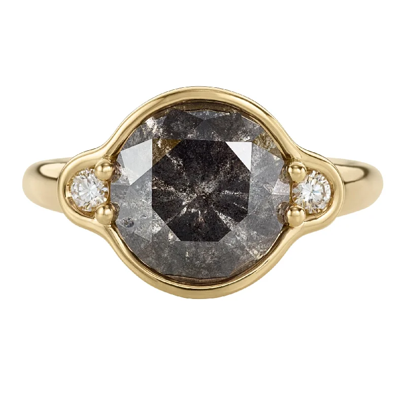 Jewelry Clearance Sale – Final Reductions Nox Salt & Pepper Diamond OOAK Engagement Ring