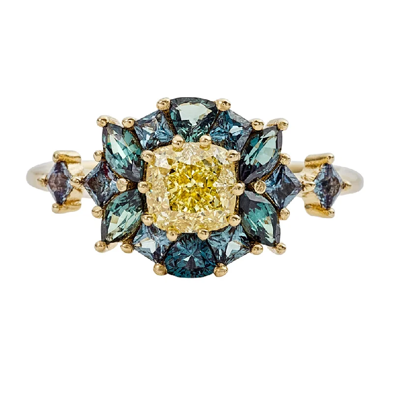 Glamorous Jewelry, Glamorous Deals – Shop Now OOAK Color Change Garnet Engagement Ring with Fancy Yellow Diamond Glamorous Jewelry, Glamorous Deals – Shop Now OOAK Color Change Garnet Engagement Ring with Fancy Yellow Diamond