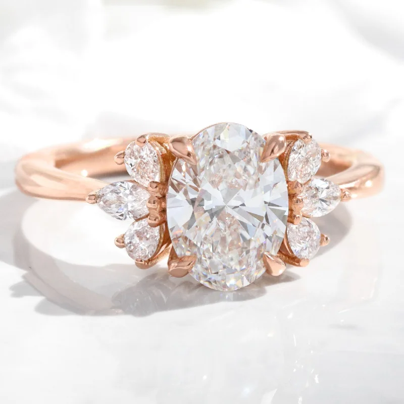 Stunning Statement Jewelry, Unbeatable Discounts 1.85 Ct. Oval Lab Diamond Ring in Fairy Three Stone Engagement Ring Stunning Statement Jewelry, Unbeatable Discounts 1.85 Ct. Oval Lab Diamond Ring in Fairy Three Stone Engagement Ring