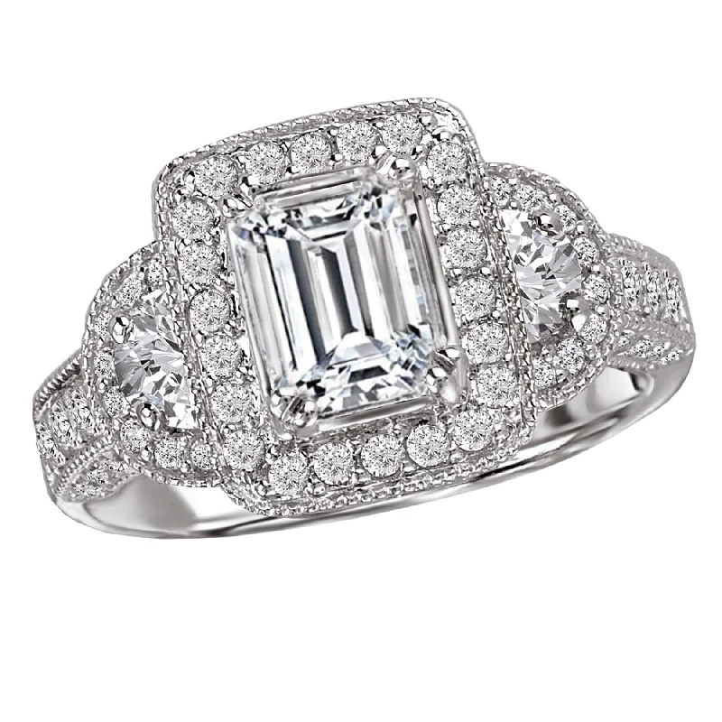 Timeless Elegance At Unbelievable Discounts Romance Emerald Cut Halo Engagement Ring Timeless Elegance At Unbelievable Discounts Romance Emerald Cut Halo Engagement Ring