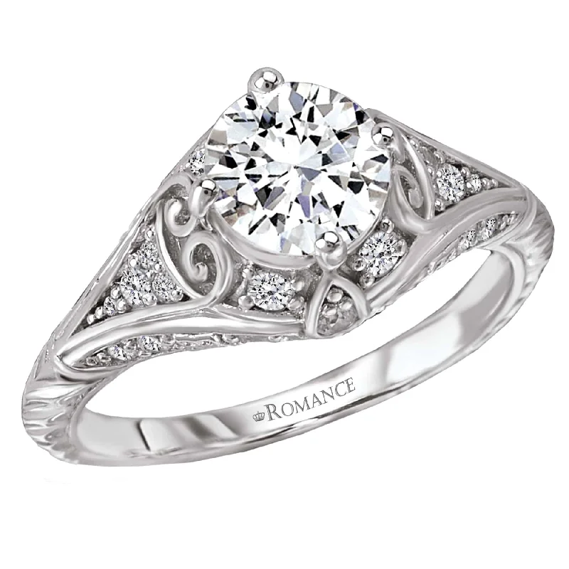 Chic And Stylish Jewelry At Exclusive Prices Romance Scroll and Hand-Engraved Engagement Ring Chic And Stylish Jewelry At Exclusive Prices Romance Scroll and Hand-Engraved Engagement Ring