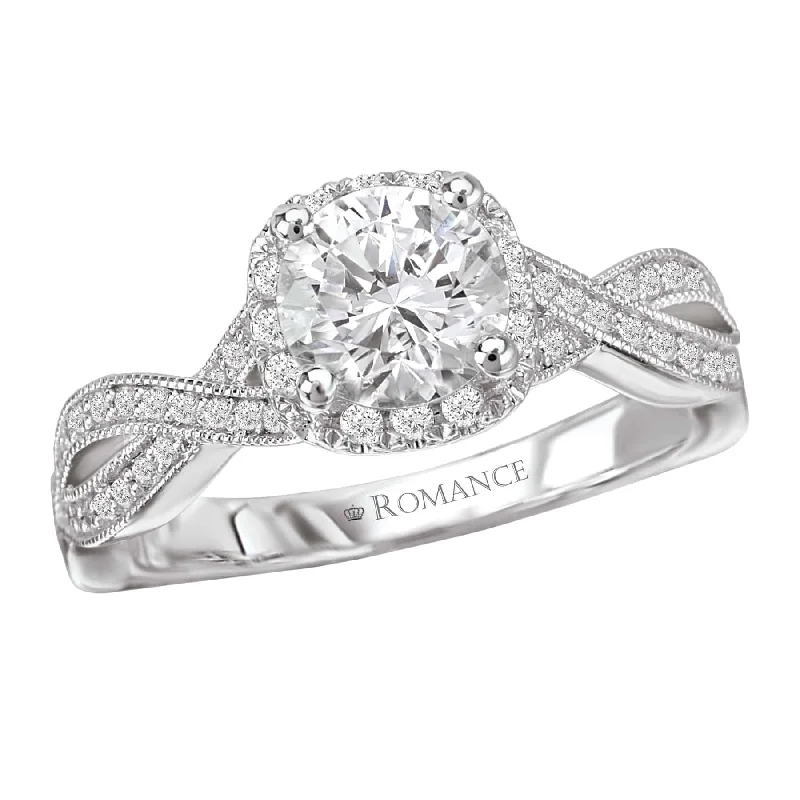 Breathtaking Jewelry, Breathtaking Prices Romance Twisted Shank Halo Engagement Ring Breathtaking Jewelry, Breathtaking Prices Romance Twisted Shank Halo Engagement Ring