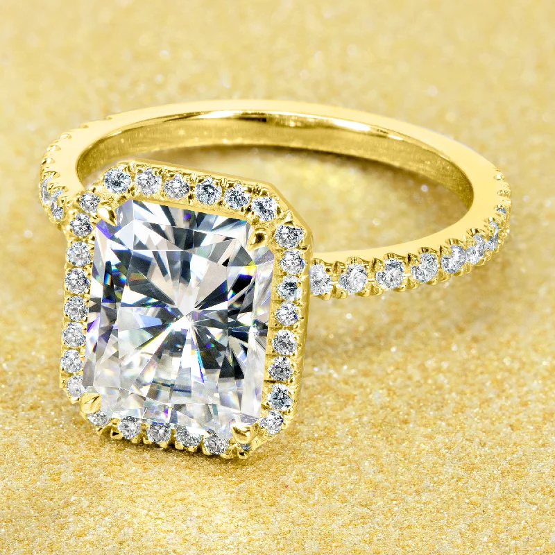 Big Discounts On Elegant Jewelry Collections The Selina, 2.7ct Radiant-cut Halo Ring Big Discounts On Elegant Jewelry Collections The Selina, 2.7ct Radiant-cut Halo Ring