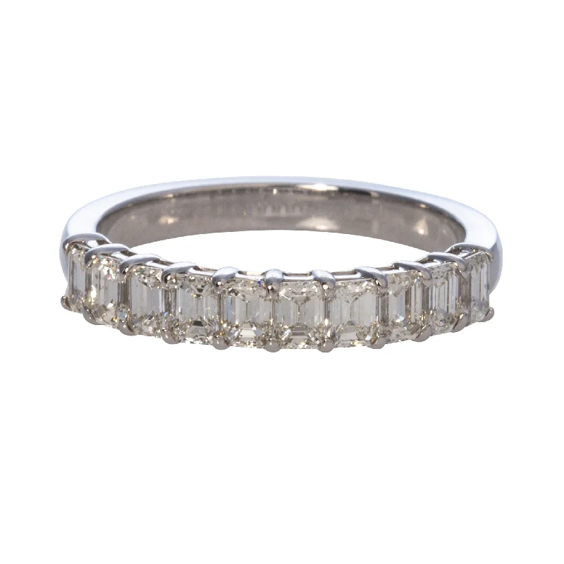 Unmissable Jewelry Discounts – Elevate Your Look For Less 1.20ct Emerald-Cut Diamond Halfway 14K White Gold Band