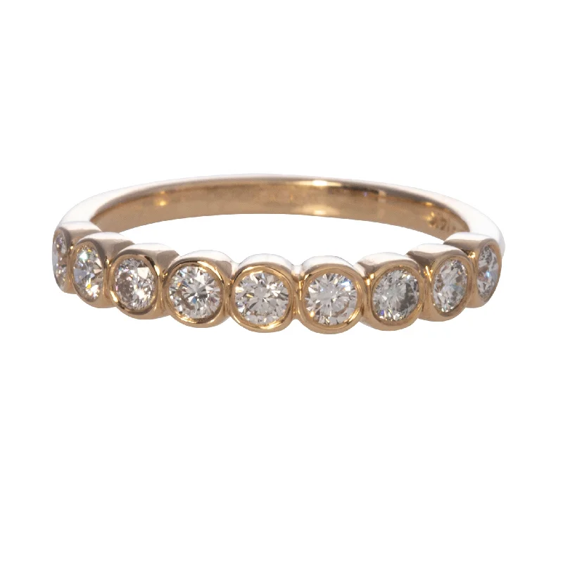 Buy More, Save More On Stunning Jewelry Pieces .45ct Diamond Bezel Set Halfway 14K Yellow Gold Band