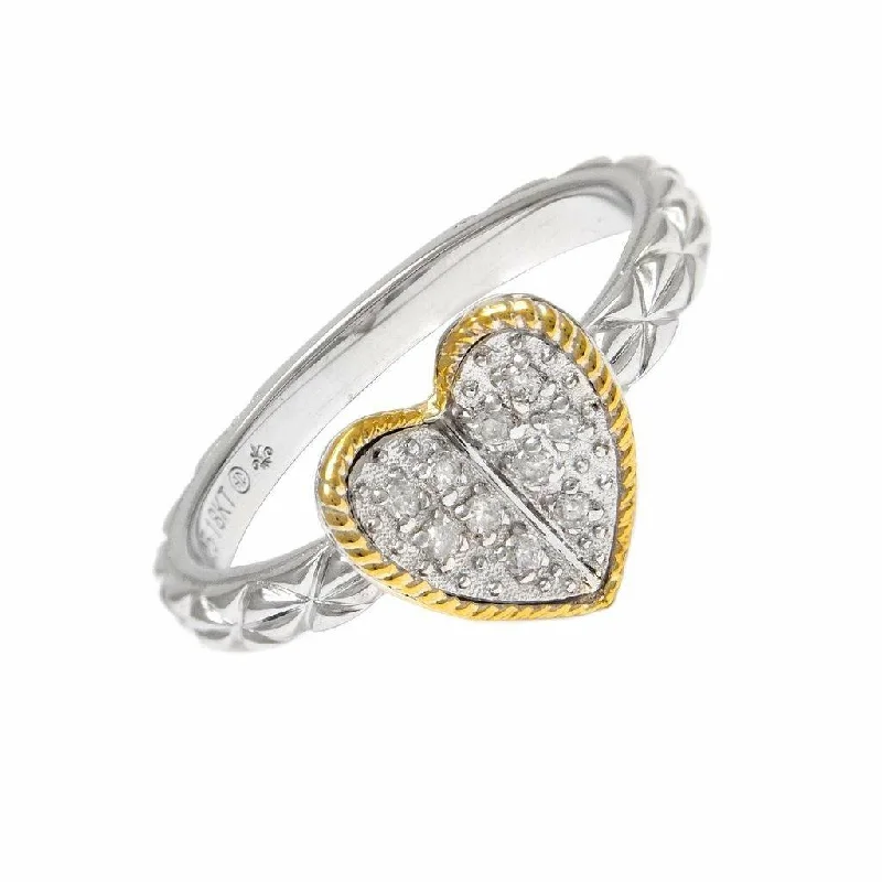 Glamorous Jewelry, Glamorous Deals – Shop Now Andrea Candela 18KT & STERLING SILVER DIAMOND RING - Pop-Up Collection