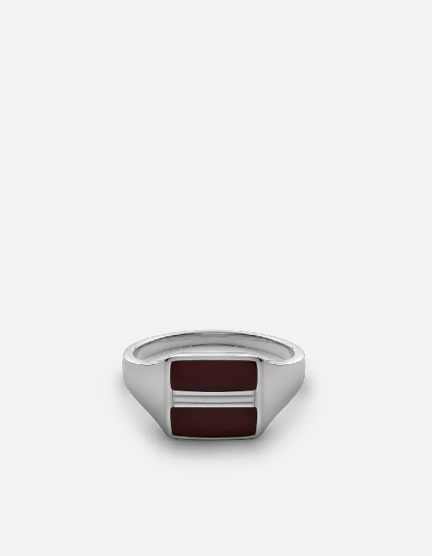 Handcrafted Jewelry Sale – Unique Designs At Low Prices Cardinal Ring, Sterling Silver/Red