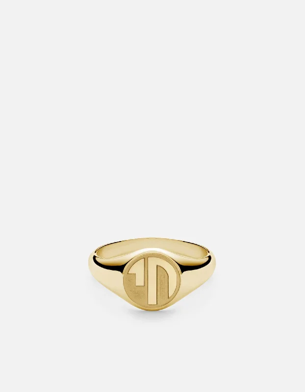 Luxury Jewelry At Unbeatable Discounts Chai Signet Ring, 14k Gold