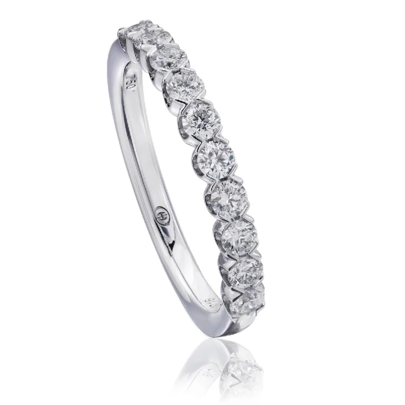 The Perfect Jewelry Piece At The Perfect Discount Christopher Designs .45ct Diamond Halfway 18K Gold Band