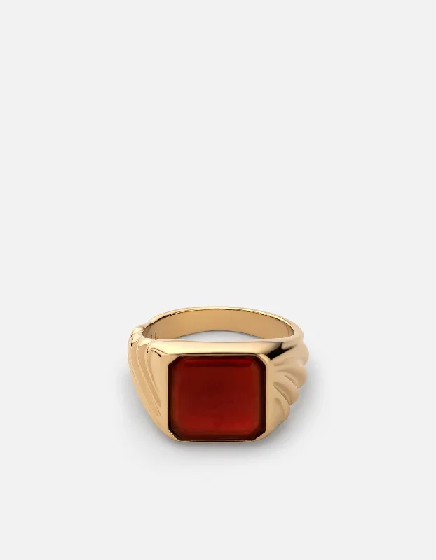 Grab Your Favorite Jewelry At The Lowest Prices Copal Agate Ring, Gold Vermeil