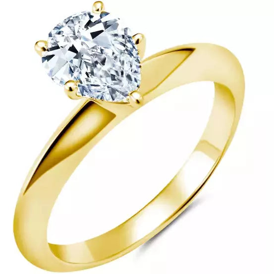 Luxury Jewelry At Unbeatable Discounts CRISLU TIFFANY PEAR CUT SIMPLE ENGAGEMENT RING