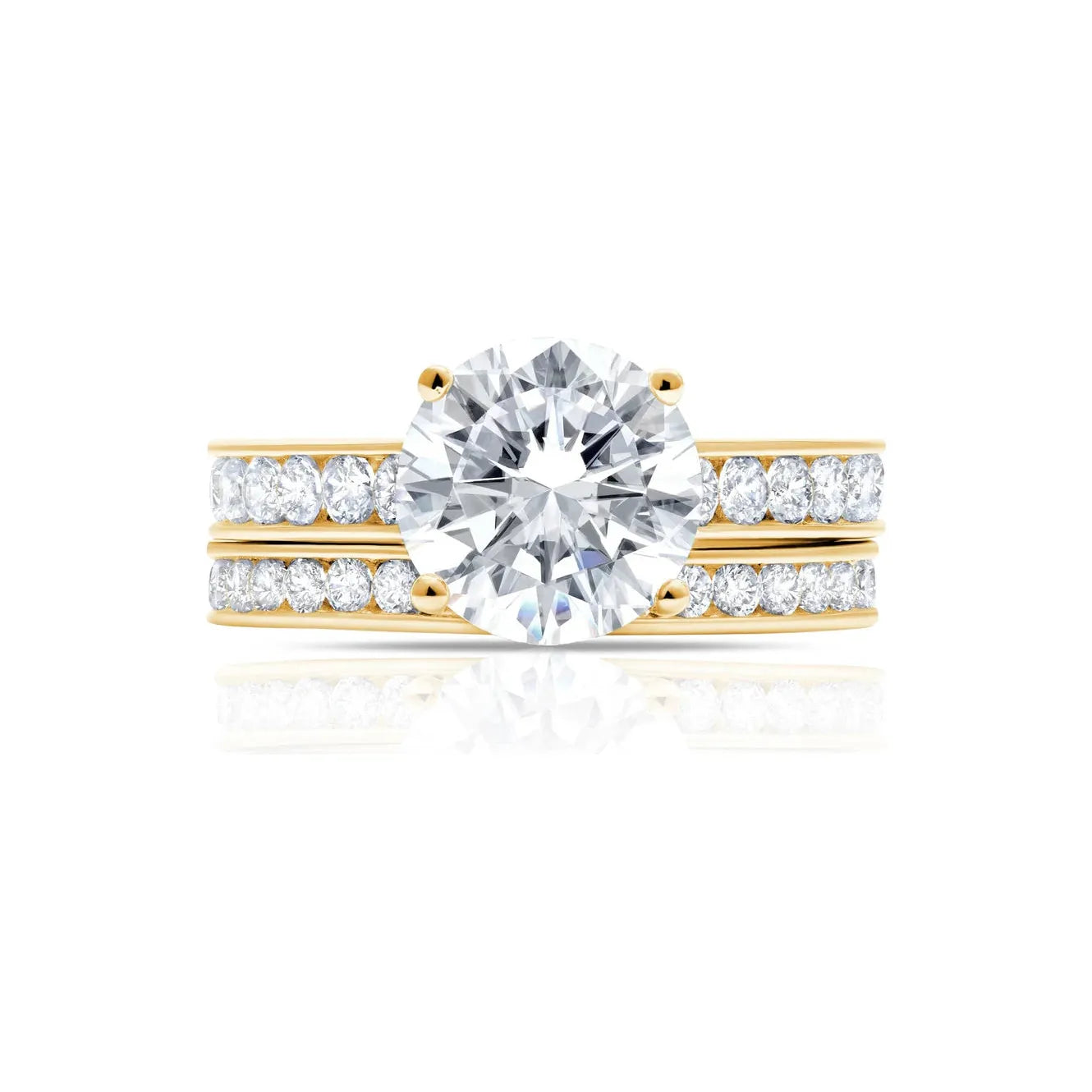 Limited-Time Jewelry Discounts – Shine Without The Splurge CRISLU Brilliant Cut Ring Set Finished in 18kt. Yellow Gold