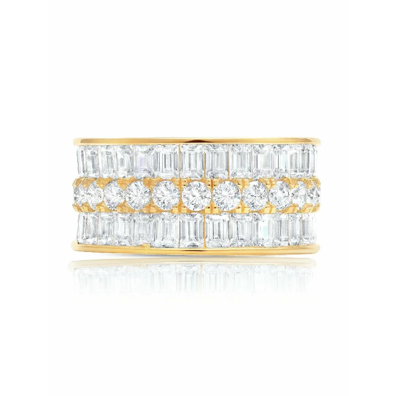 Shop Stylish Jewelry Now And Save Big CRISLU Parallel - 18k Gold Finish Baguette Eternity Ring