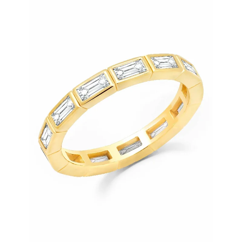 Elegant Designs, Unbeatable Discounts – Shop Jewelry Now CRISLU Prism II Eternity Band finished in 18kt Gold