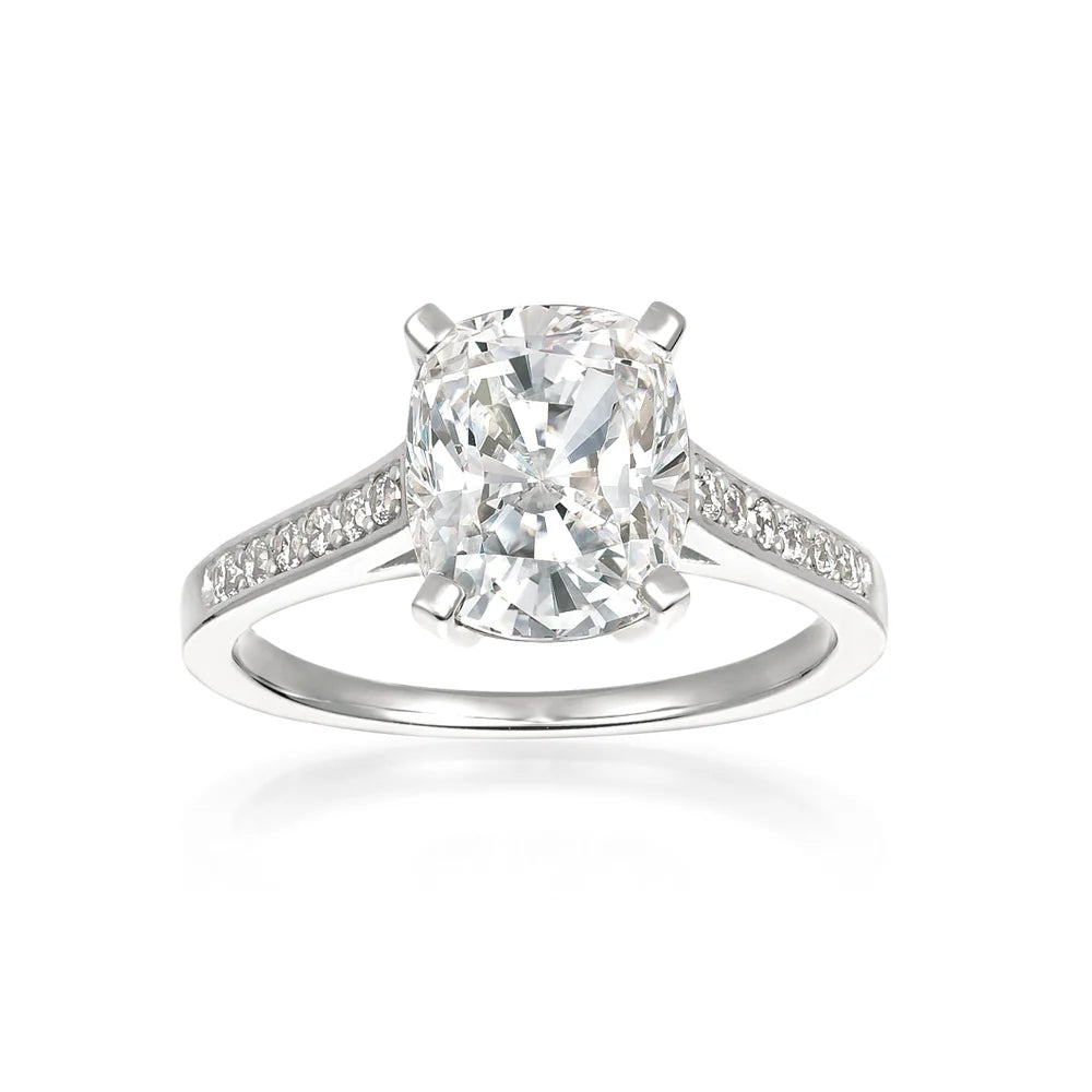 Unlock Unbeatable Jewelry Deals Before They’Re Gone CRISLU Radiant Cushion Cut Ring finished in Pure Platinum