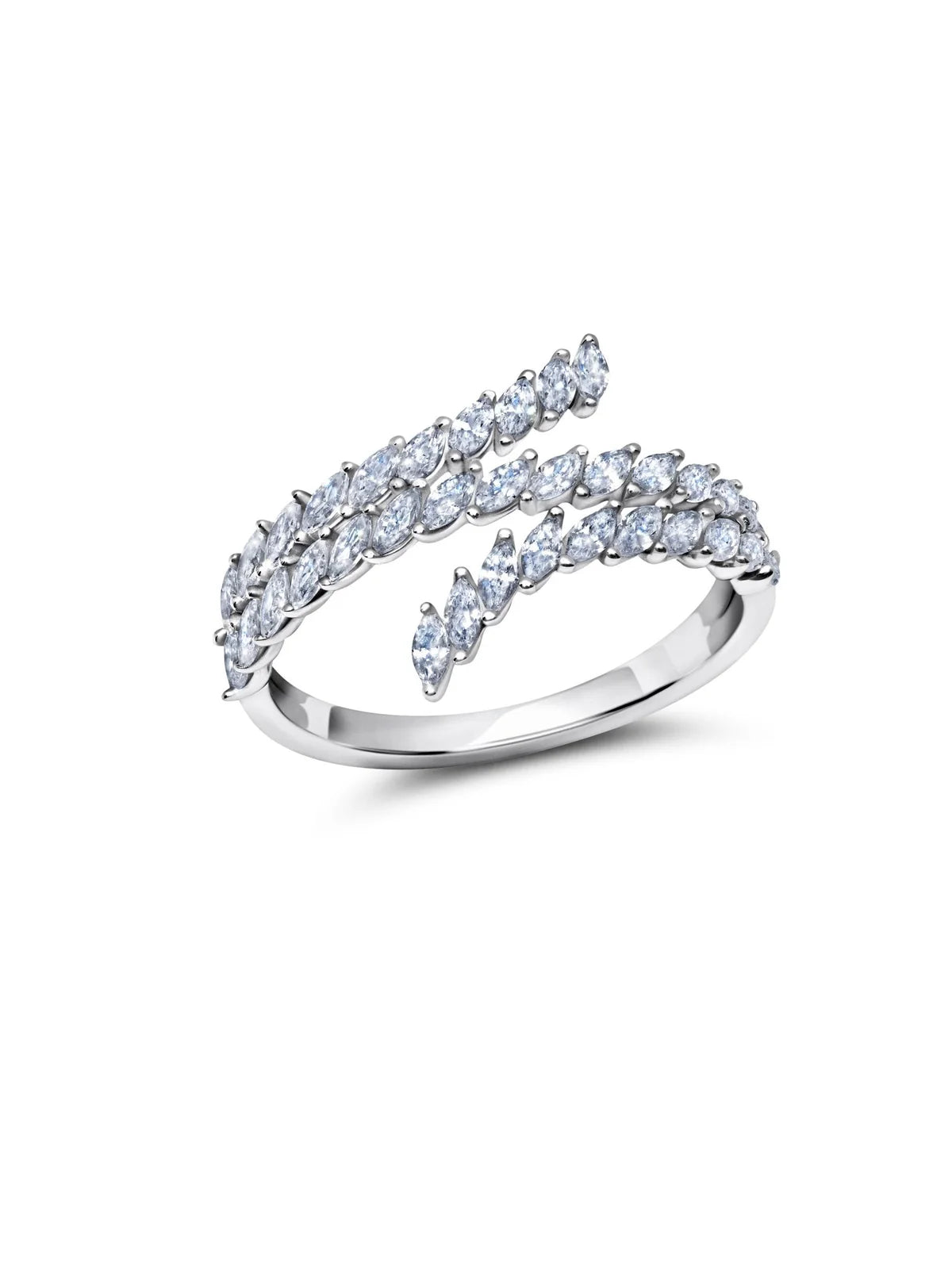 Limited-Stock Jewelry Sale – Shop Before It's Gone CRISLU  Marquee Wrap Ring in Pure Platinum