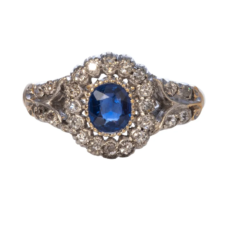 Affordable Elegance – Special Jewelry Sale Now Live Edwardian Sapphire & Diamond 14K Gold Two Tone Ring