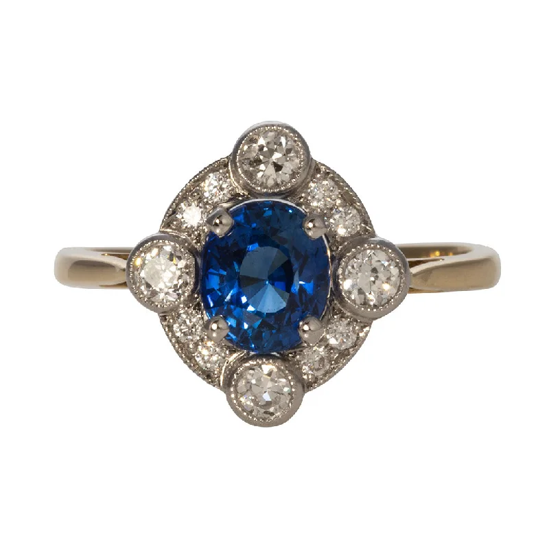Jewelry Flash Sale – Stylish Designs At Unbeatable Rates Edwardian Style 1.25ct Oval Sapphire & Diamond Ring