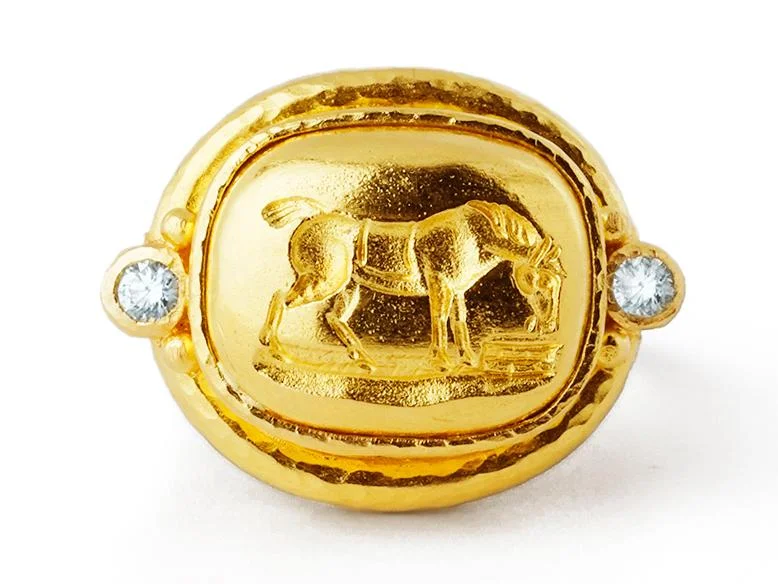 Jewelry Sale Alert – Shop Timeless Elegance Today Elizabeth Locke “Grazing Horse” Diamond Ring