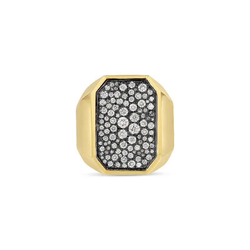 Timeless Elegance, Temporary Discounts – Act Fast Emerald Galaxy Signet Ring (Black)