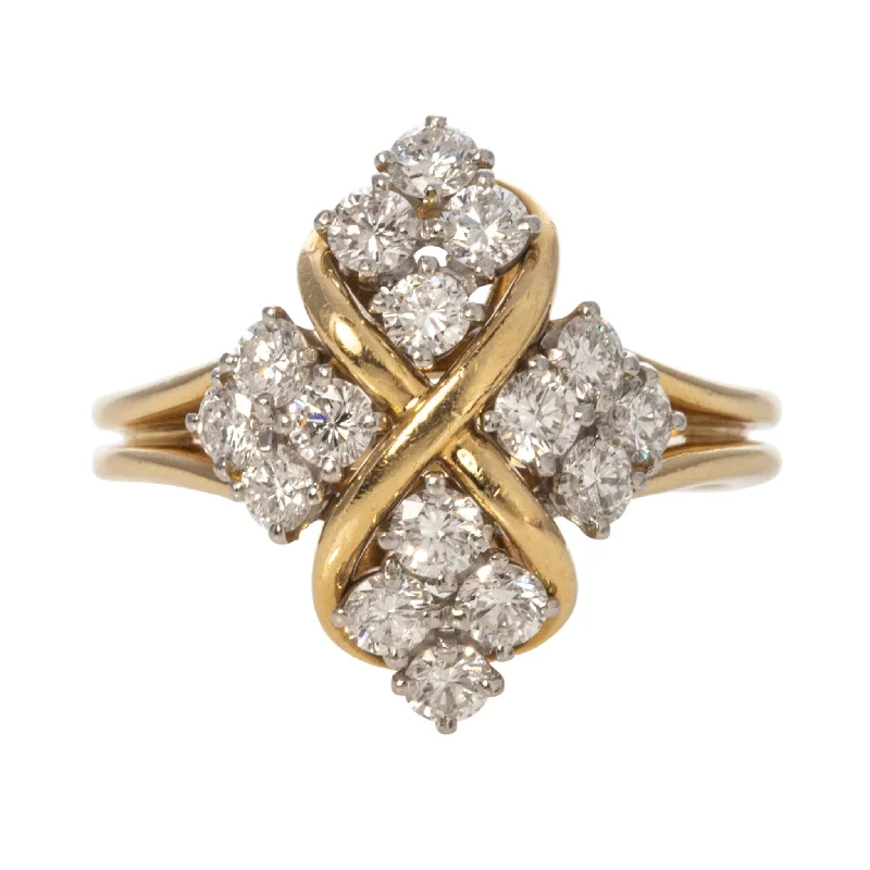 Upgrade Your Jewelry Collection For Less Estate Diamond Platinum & 18K Gold McTiegue Ring