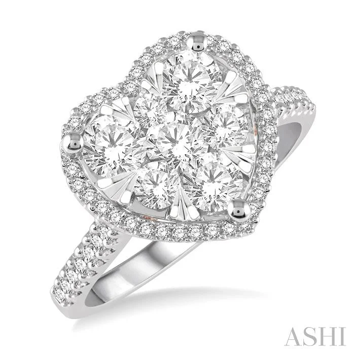 Gorgeous Jewelry, Limited-Time Savings HEART SHAPE HALO LOVEBRIGHT ESSENTIAL DIAMOND ENGAGEMENT RING