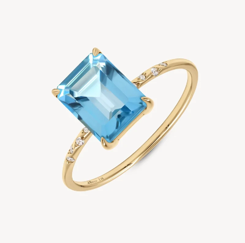 Limited-Time Jewelry Sale – Don't Miss These Deals Large Starry Blue Topaz Ring
