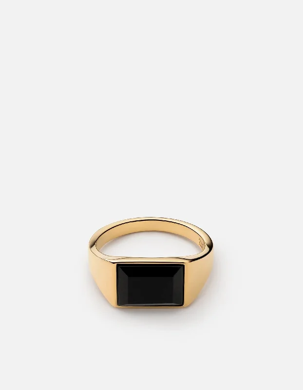 Buy More, Save More On Stunning Jewelry Designs Lennox Onyx Ring, 14k Gold
