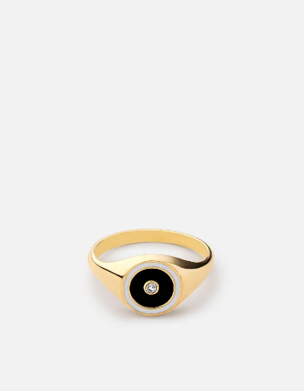 Limited-Stock Jewelry Sale – Once It's Gone, It's Gone Opus Sapphire Ring, Gold Vermeil/Black