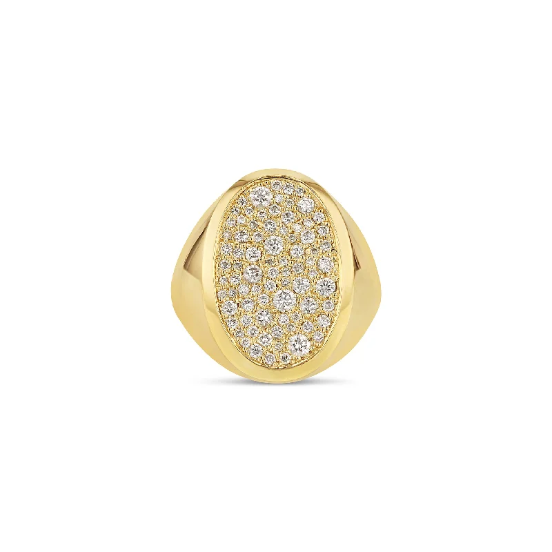 Timeless Elegance Now At Special Discounts Oval Galaxy Signet Ring