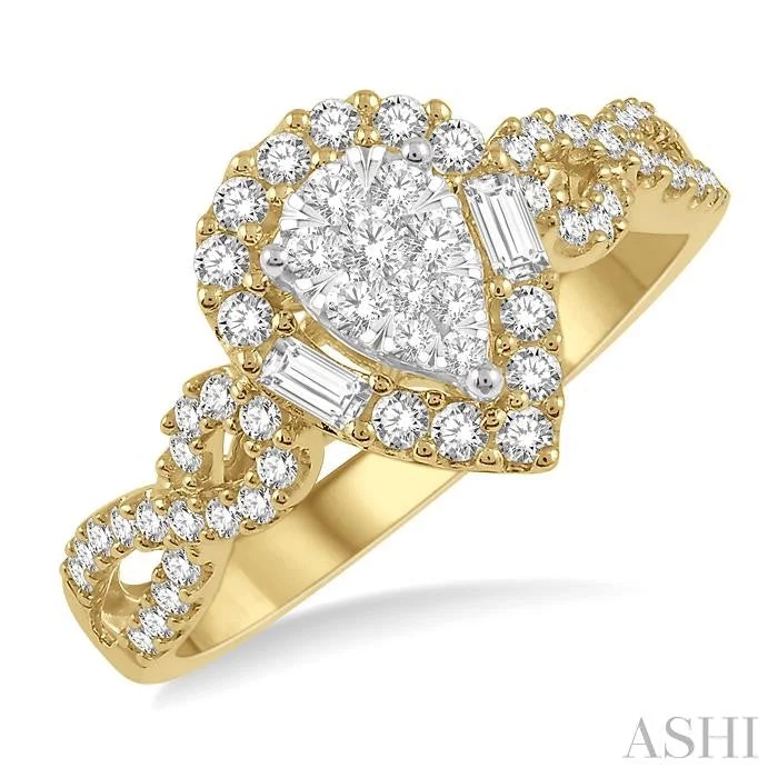 Jewelry Sale – Exclusive Styles At Lower Prices PEAR SHAPE HALO LOVEBRIGHT DIAMOND ENGAGEMENT RING