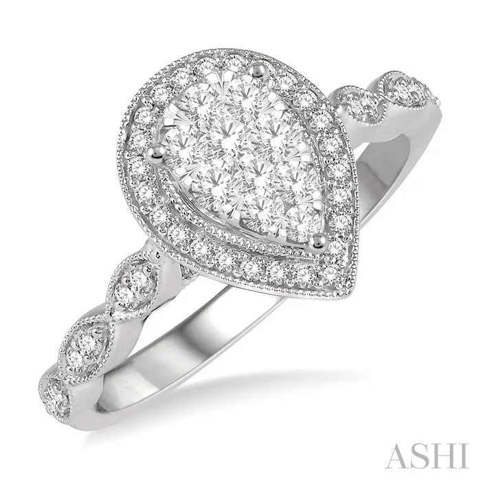 Your Dream Jewelry At Dream Prices – Shop Now PEAR SHAPE HALO LOVEBRIGHT DIAMOND ENGAGEMENT RING