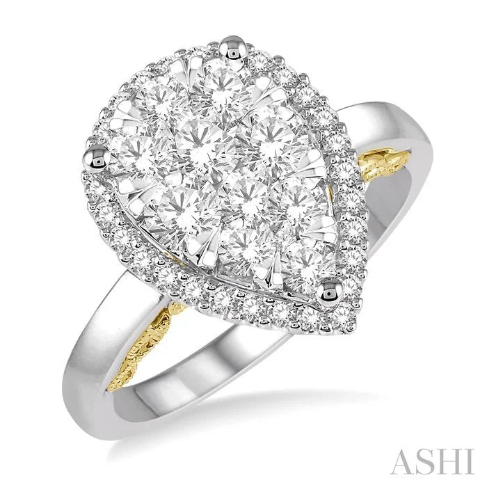 Luxury Meets Affordability – Jewelry Sale Now Live PEAR SHAPE HALO LOVEBRIGHT ESSENTIAL DIAMOND RING