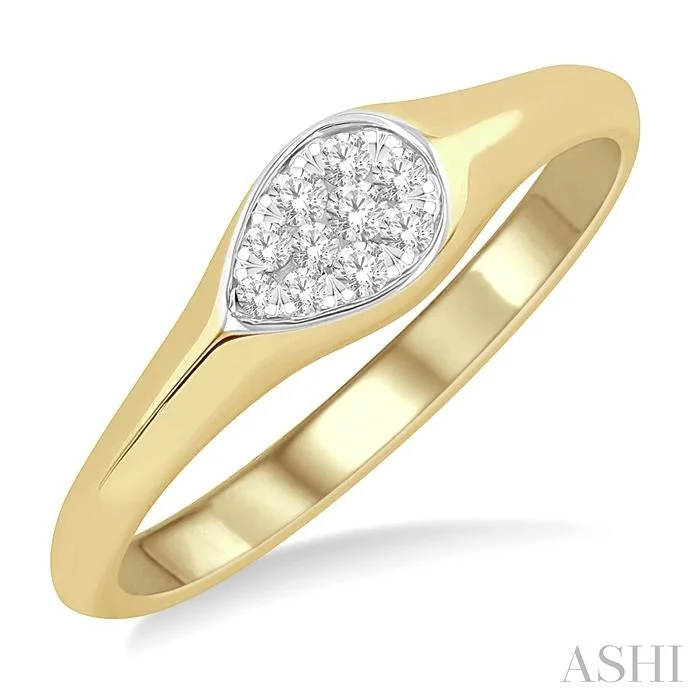 Shop Signature Jewelry Styles At Exclusive Prices PEAR SHAPE LOVEBRIGHT ESSENTIAL DIAMOND SIGNET RING