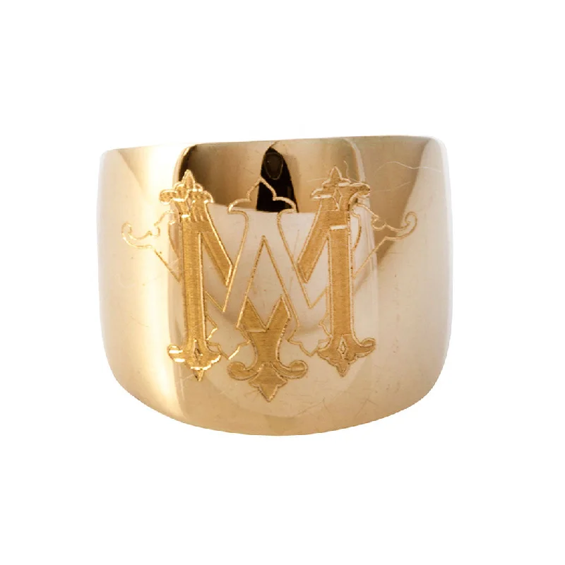 Handcrafted Beauty At Affordable Prices Personalized 14K Gold Cypher Ring